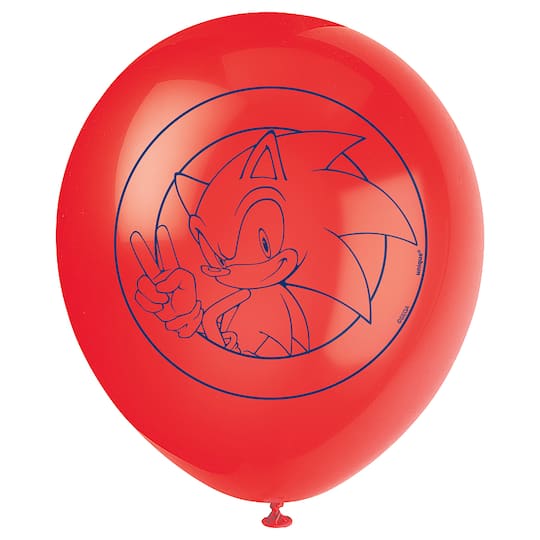 12" Sonic the Hedgehog™ Latex Balloons, 8ct.